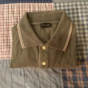 Valentino Men's Olive Green Polo Shirt